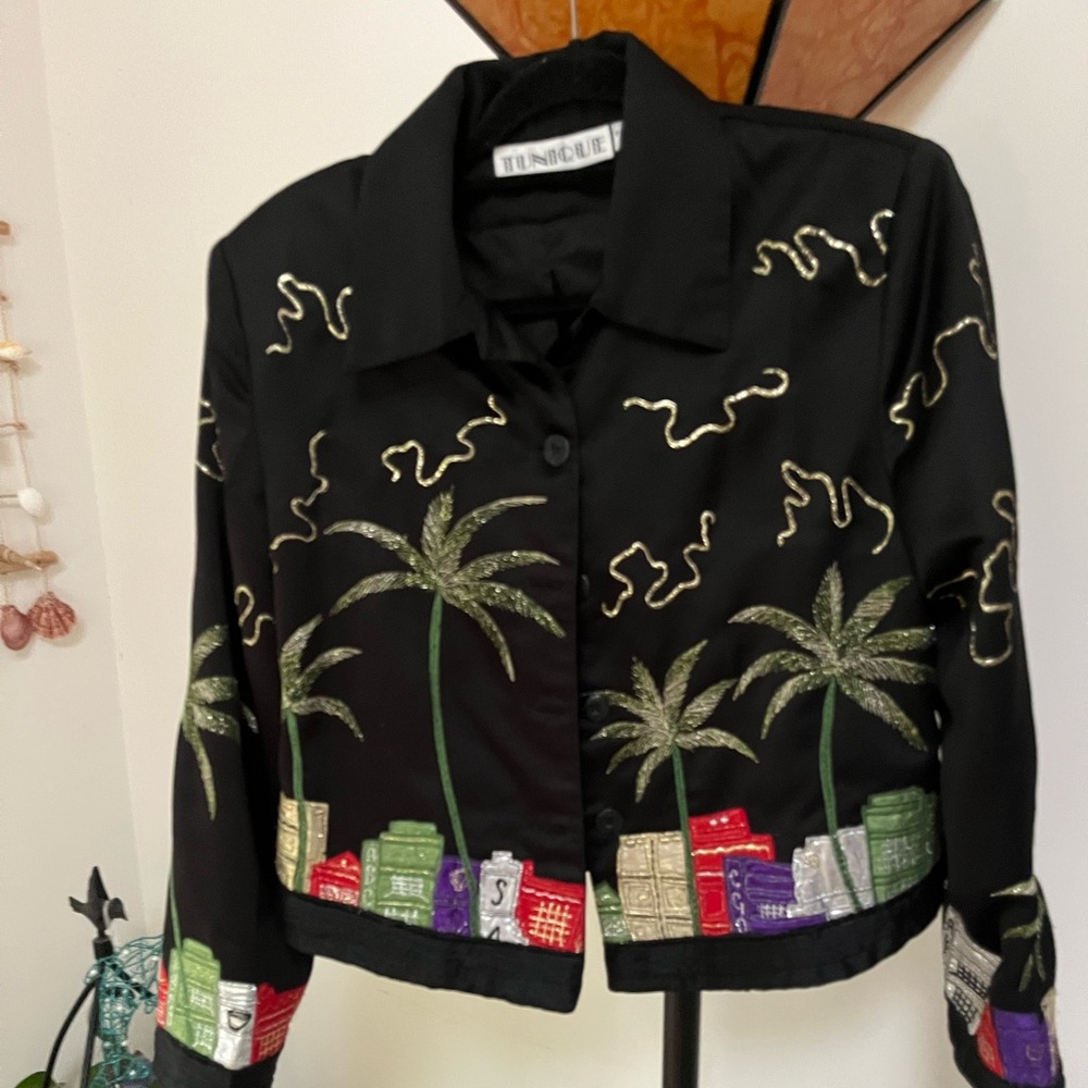 Vintage Tunique “cities” Jacket Medium